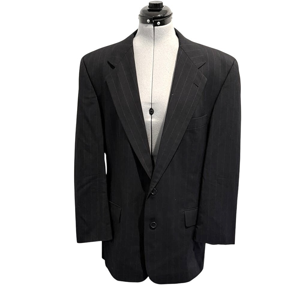 Hugo Boss Jacobson's 40R Gray Pinstriped Two Button Wool Blazer Sport‎ coat